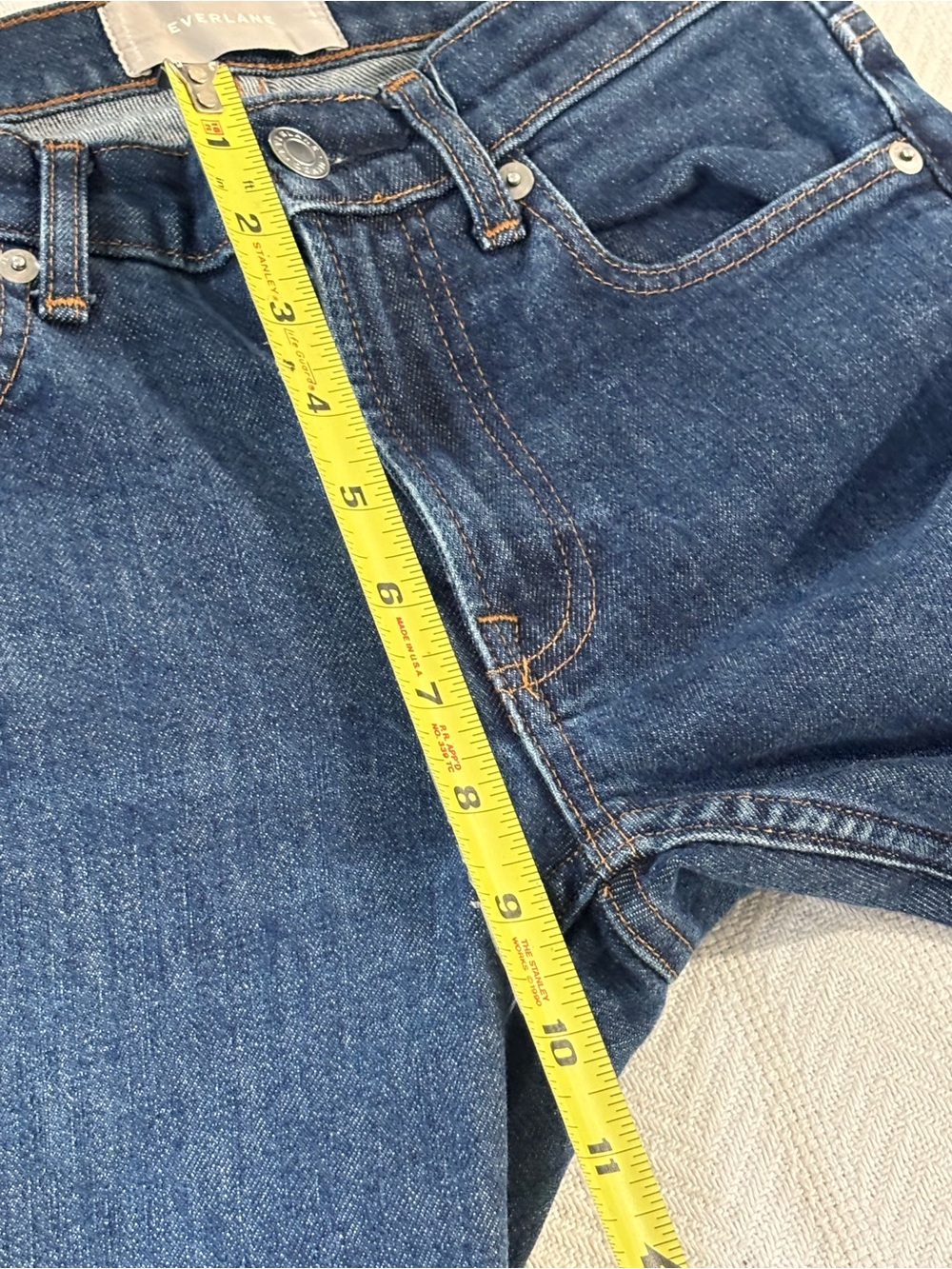 Everlane High-Rise Slim Straight Jeans in Blue Denim - Picture 7 of 11